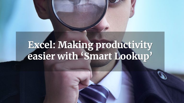 Excel: Making Productivity Easier With “Smart Lookup”